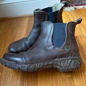 El Naturalista Brown Leather Yggdrasil Boots Size 39